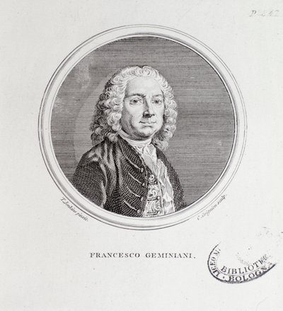 Ritratto di Francesco Geminiani, compositore e violinista italiano da Thomas Jenkins